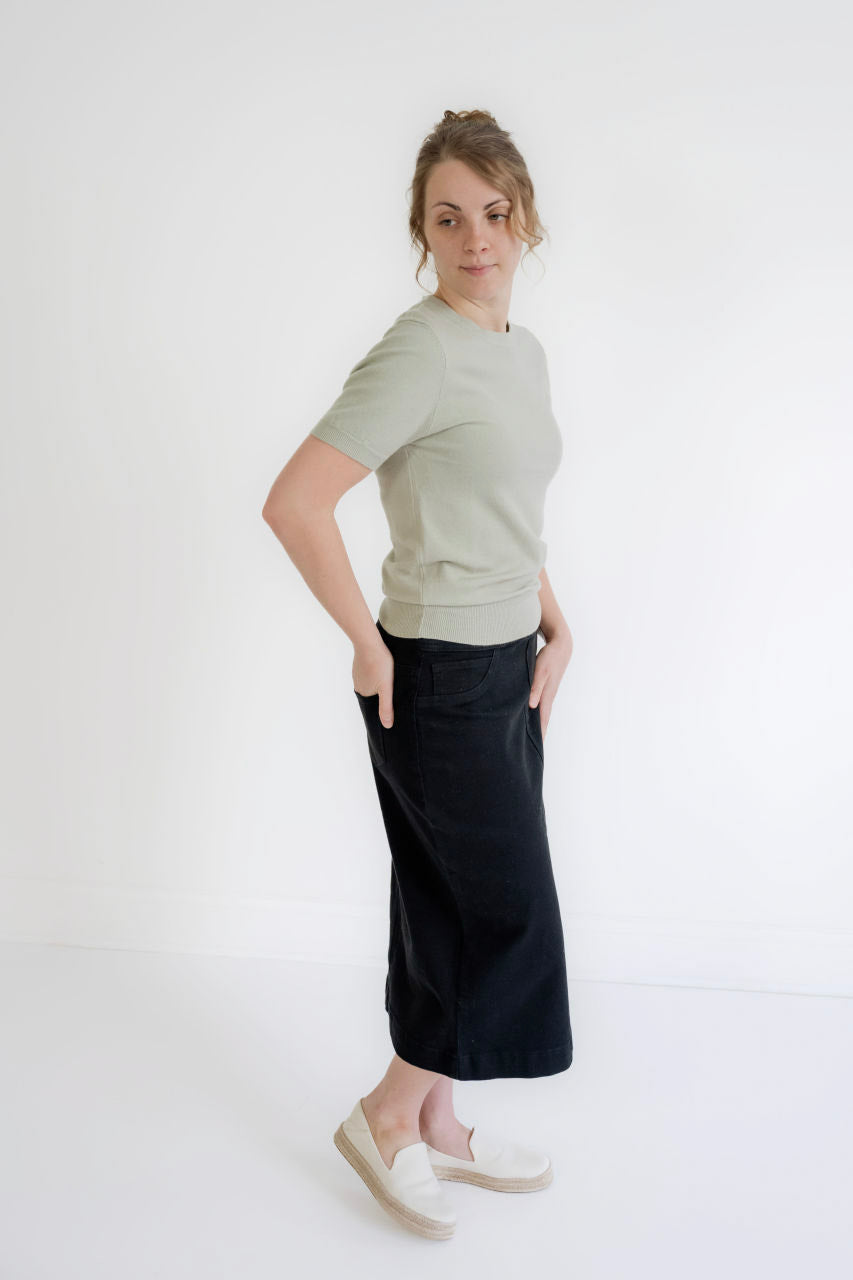 Mariel Knit Sweater Top in Sage - Womens - Tops - Sweaters