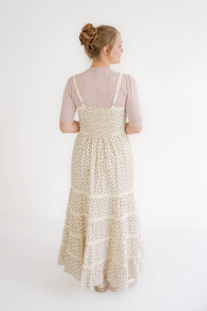 Campbell Floral Maxi Jumper Dress in Black