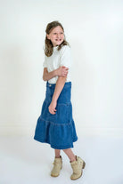 Ellery Girls Midi Denim Skirt - Ellery Girls Midi Denim Skirt - S (4/6) - Salt and Honey
