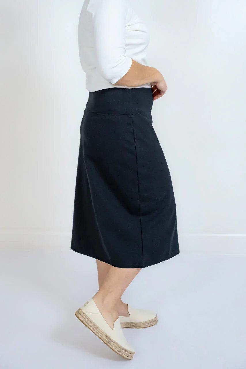 Quinn Knit Midi Skirt in Black - Quinn Knit Midi Skirt in Black - XS - Salt and Honey