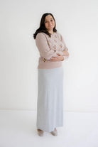 Clarise Knit Maxi Skirt in Heather Gray - Womens - Bottoms - Skirts