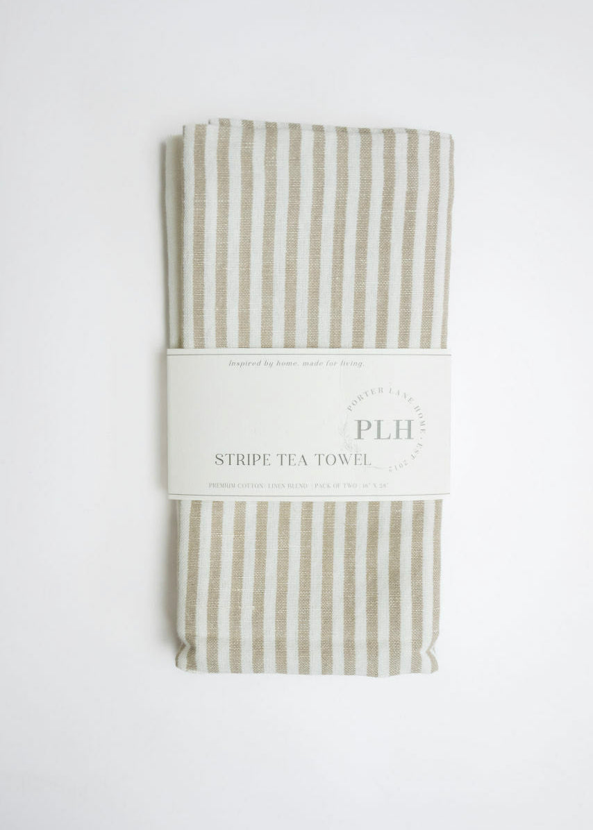 Striped Tea Towel Set - Striped Tea Towel Set - Rust - Salt and Honey