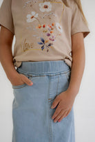 Willa Girls Denim Skirt in Light Wash - Girls - Bottoms - Skirts