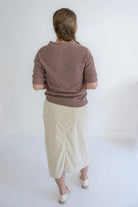 Remy Corduroy Skirt in Almond - Remy Corduroy Skirt in Almond - S - Salt and Honey
