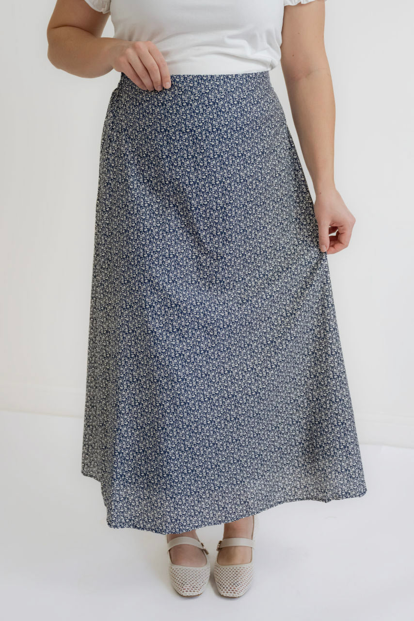 Tully Floral Maxi Skirt in Navy- FINAL SALE - Womens - Bottoms - Skirts
