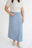 Rosemary Denim Skirt in Light Wash - Womens - Bottoms - Skirts