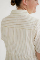Hollis Striped Shirt Dress in Taupe - Womens - Dresses
