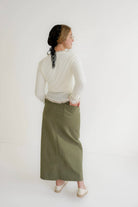 Brooklyn Twill Maxi Skirt in Laurel - Womens - Bottoms - Skirts
