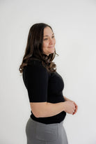 Benson Ribbed Knit Top in Black - Womens - Tops - Layering
