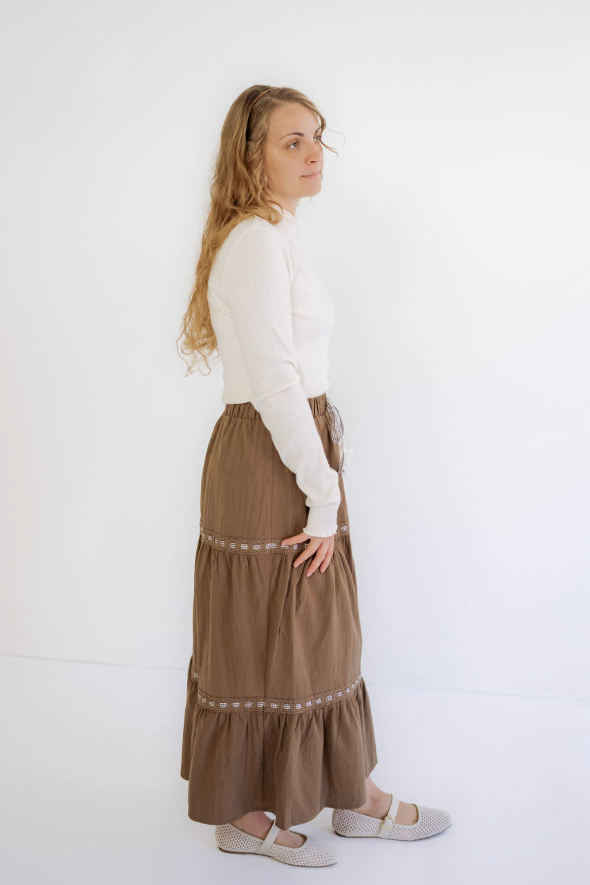 Zaria Ribbed Top in Ivory - Zaria Ribbed Top in Ivory - S - Salt and Honey