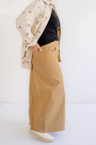 Emma Maxi Skirt in Khaki- FINAL SALE - Womens - Bottoms - Skirts