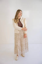 Tiffany Ruffled Denim Jacket in Cream - Tiffany Ruffled Denim Jacket in Cream - S - Salt and Honey