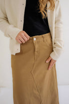 Emersyn Maxi Skirt in Khaki - Emersyn Maxi Skirt in Khaki - S - Salt and Honey