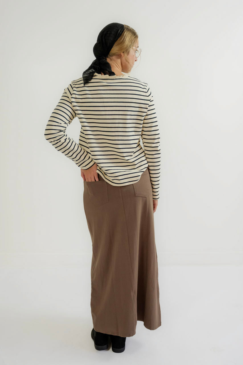 Caroline Knit Maxi Skirt in Mocha – Salt and Honey