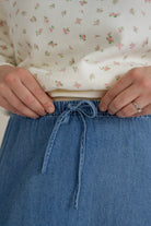Martha Denim Maxi Skirt in Medium Wash - Womens - Bottoms - Skirts