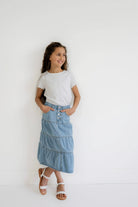 Denver Girls Tiered Denim Skirt - Girls - Bottoms - Skirts