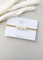 Pearl Flower Nylon Headband in Cream - Baby - Accessories