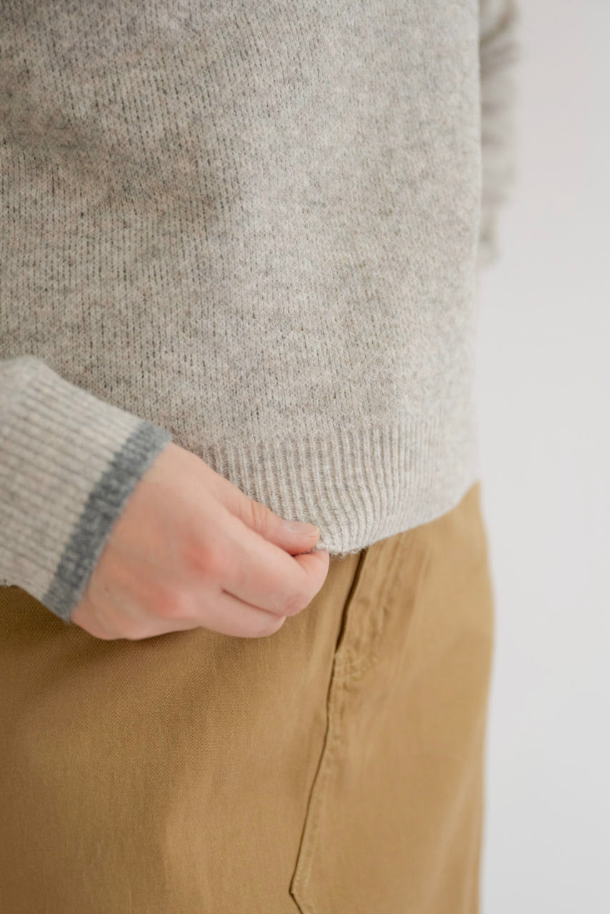 Channing Vintage Rose Sweater in Gray - Channing Vintage Rose Sweater in Gray - S - Salt and Honey