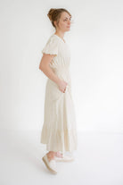 Lina Floral Cotton Dress in Misty Blue Floral- FINAL SALE - Womens - Dresses
