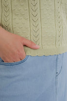 Vienna Textured Knit Top in Dusty Fern