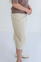 Remy Corduroy Skirt in Almond - Remy Corduroy Skirt in Almond - S - Salt and Honey