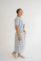 Briar Floral Skirt in Porcelain Blue - Womens - Bottoms - Skirts
