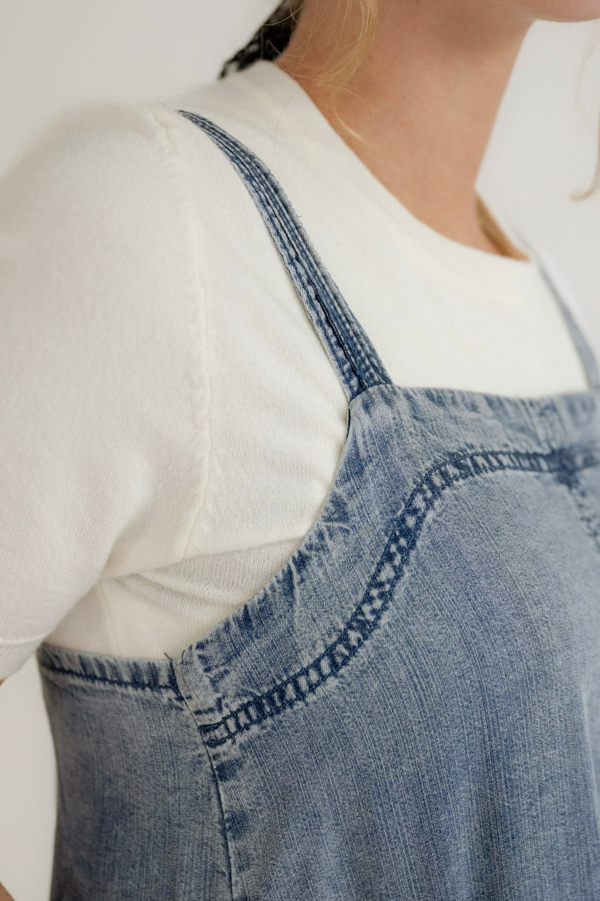 Peyton Denim Maxi Jumper Dress