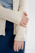 Vanessa Ribbed Button Sweater in Natural- FINAL SALE - Womens - Outerwear - Cardigans