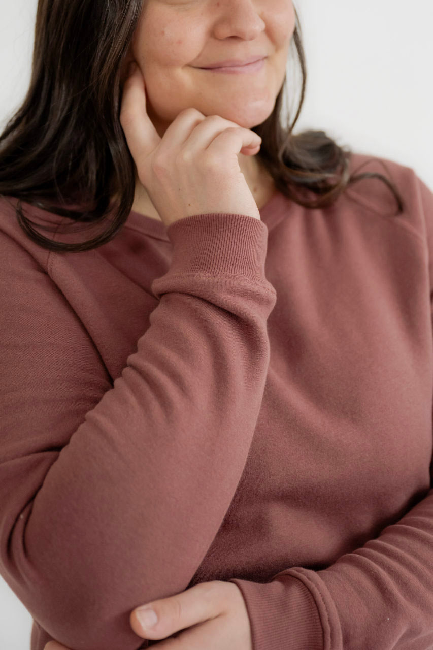 Noa Fleece Sweatshirt in Sepia- FINAL SALE - Womens - Tops - Sweaters