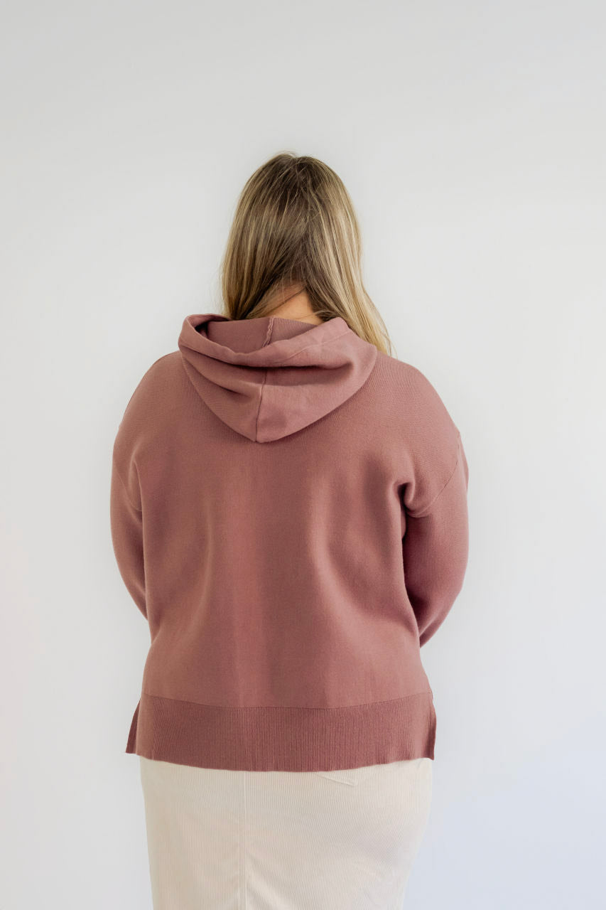 Miranda Knit Sweatshirt in Red Bean - Miranda Knit Sweatshirt in Red Bean - S - Salt and Honey