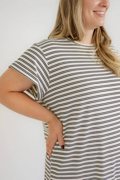 Kennedy Striped Maxi Knit Dress in Black - FINAL SALE - Kennedy Striped Maxi Knit Dress in Black - FINAL SALE - S - Salt and Honey