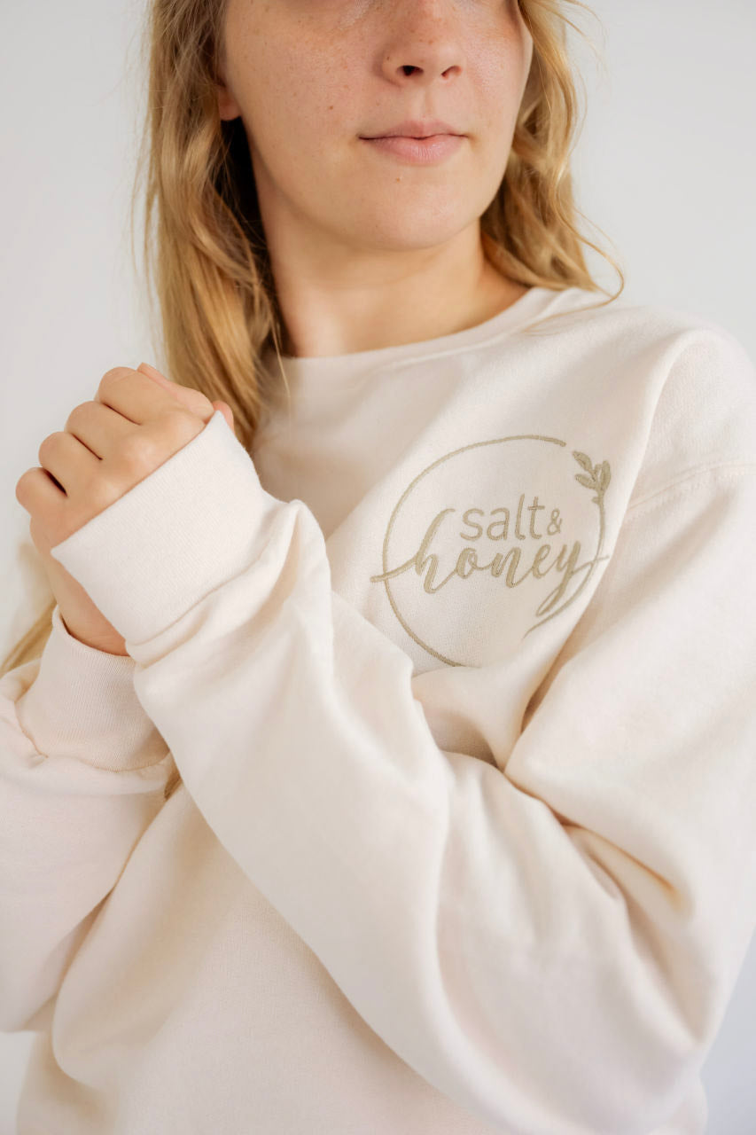 Embroidered Salt & Honey Sweatshirt - Embroidered Salt & Honey Sweatshirt - S - Salt and Honey