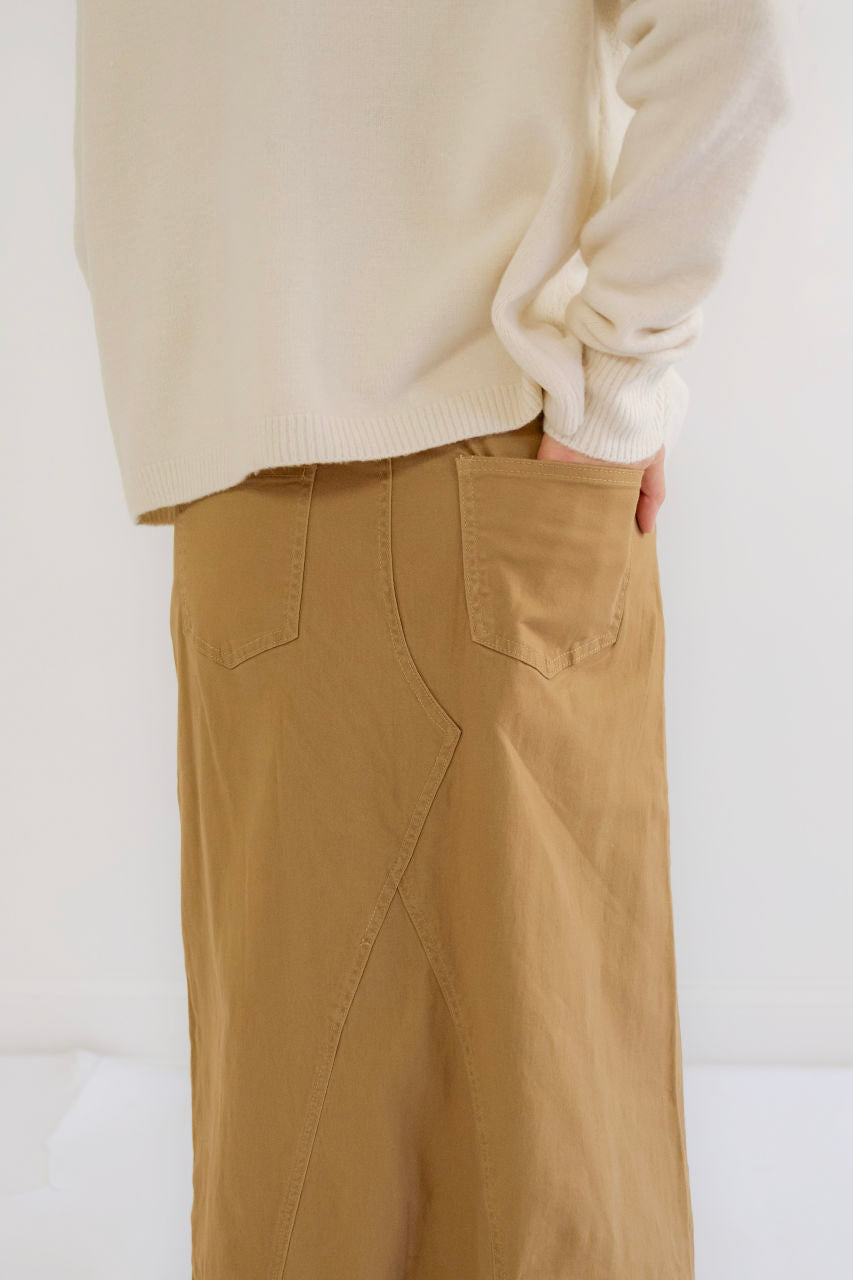 Emersyn Maxi Skirt in Khaki - Emersyn Maxi Skirt in Khaki - S - Salt and Honey