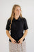 Lillian Peter Pan Top in Black - Lillian Peter Pan Top in Black - XS - Salt and Honey