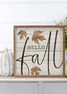 Hello Fall Leaf Whitewash 4x4x1 - FINAL SALE - Hello Fall Leaf Whitewash 4x4x1 - FINAL SALE - Default Title - Salt and Honey