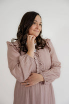 Shaye Textured Midi Dress in Mauve- FINAL SALE - Womens - Dresses