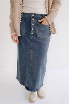 Camdyn Midi Denim Skirt- FINAL SALE - Womens - Bottoms - Skirts