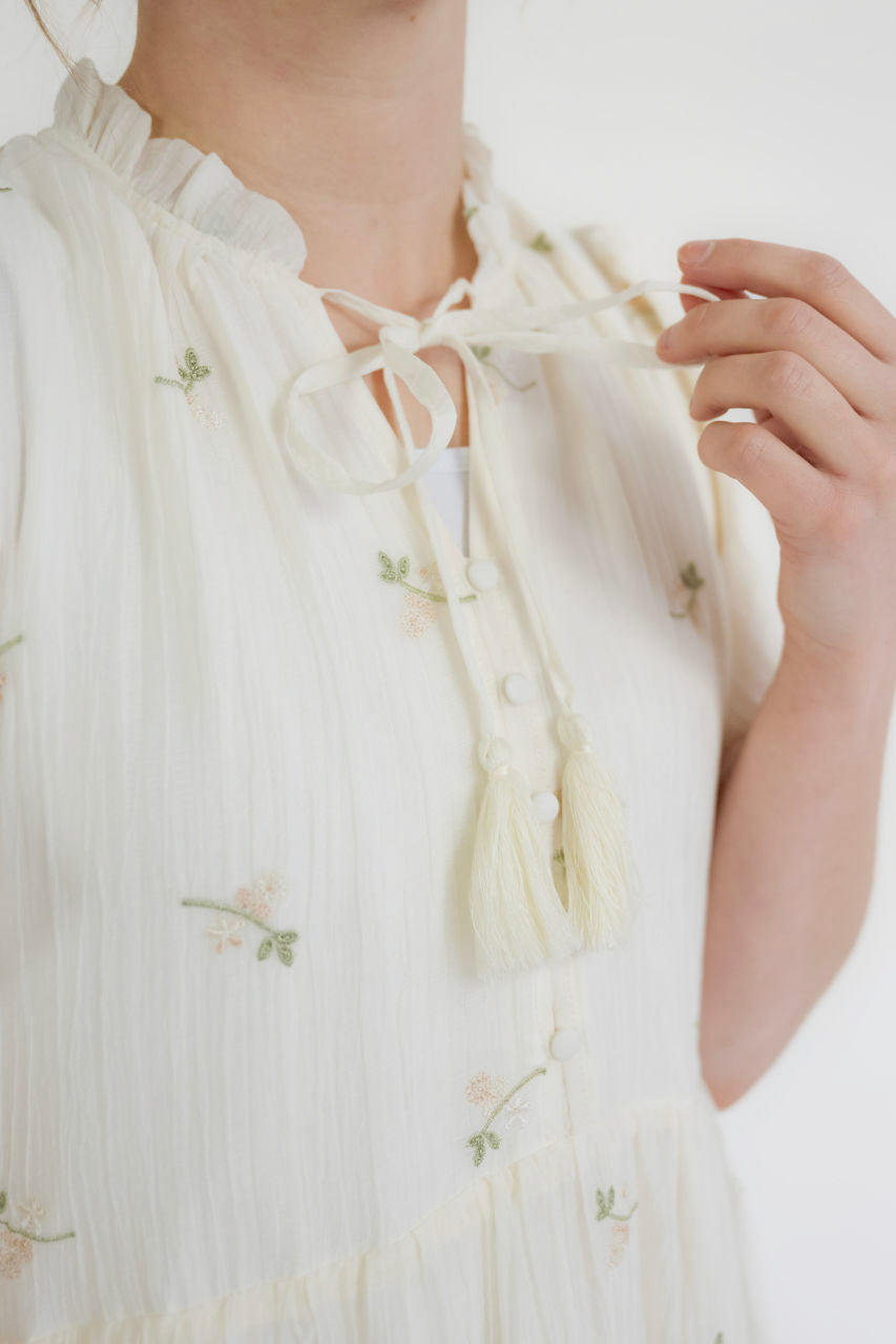 Abbie Floral Maxi Dress in Cream- FINAL SALE - Womens - Dresses