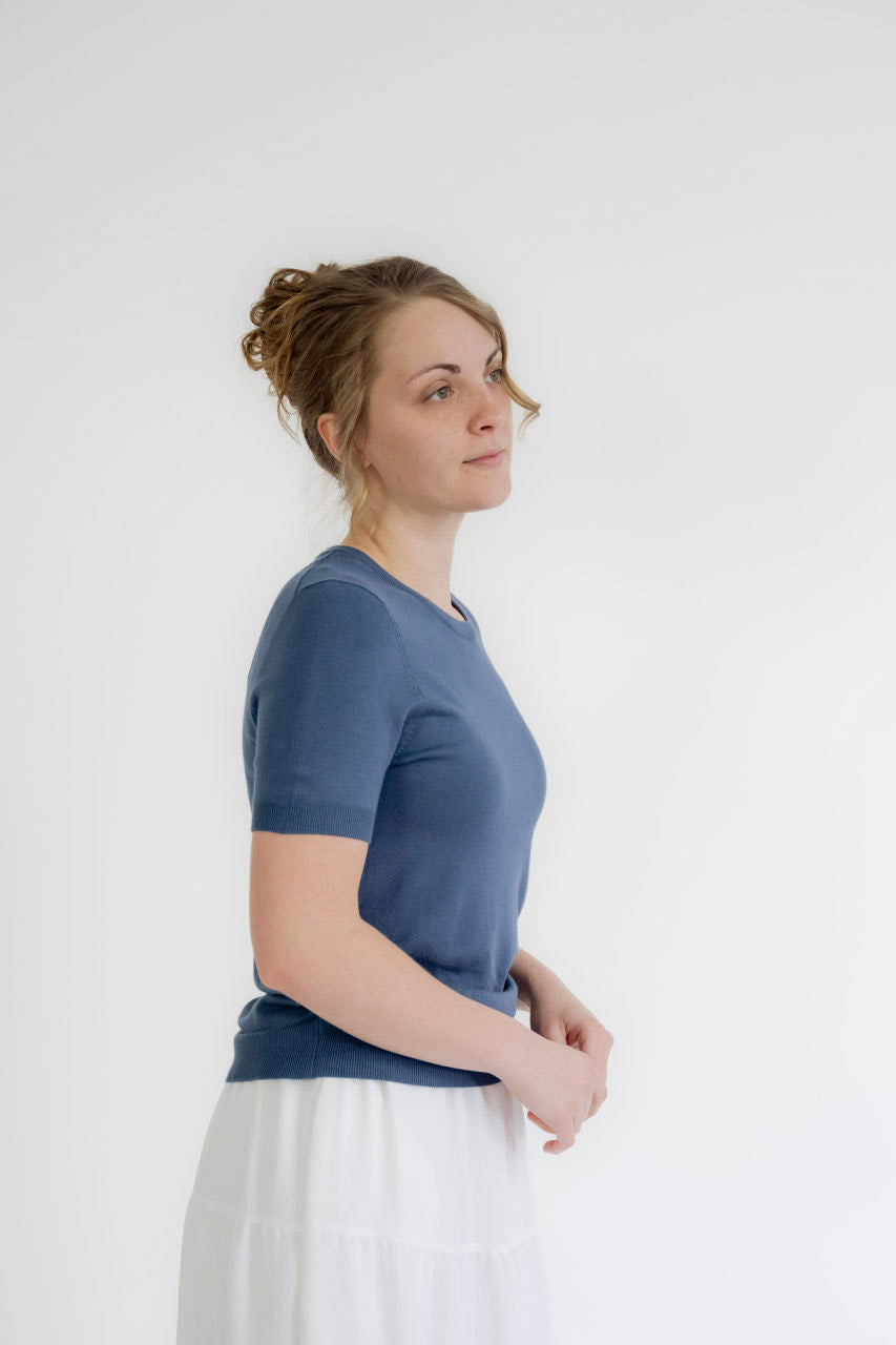 Sydney Knit Top in Deep Navy