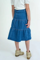 Ellery Girls Midi Denim Skirt - Ellery Girls Midi Denim Skirt - S (4/6) - Salt and Honey