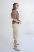 Remy Corduroy Skirt in Almond - Remy Corduroy Skirt in Almond - S - Salt and Honey