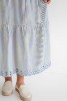 Sawyer Striped Maxi Skirt in Slate Blue - Womens - Bottoms - Skirts