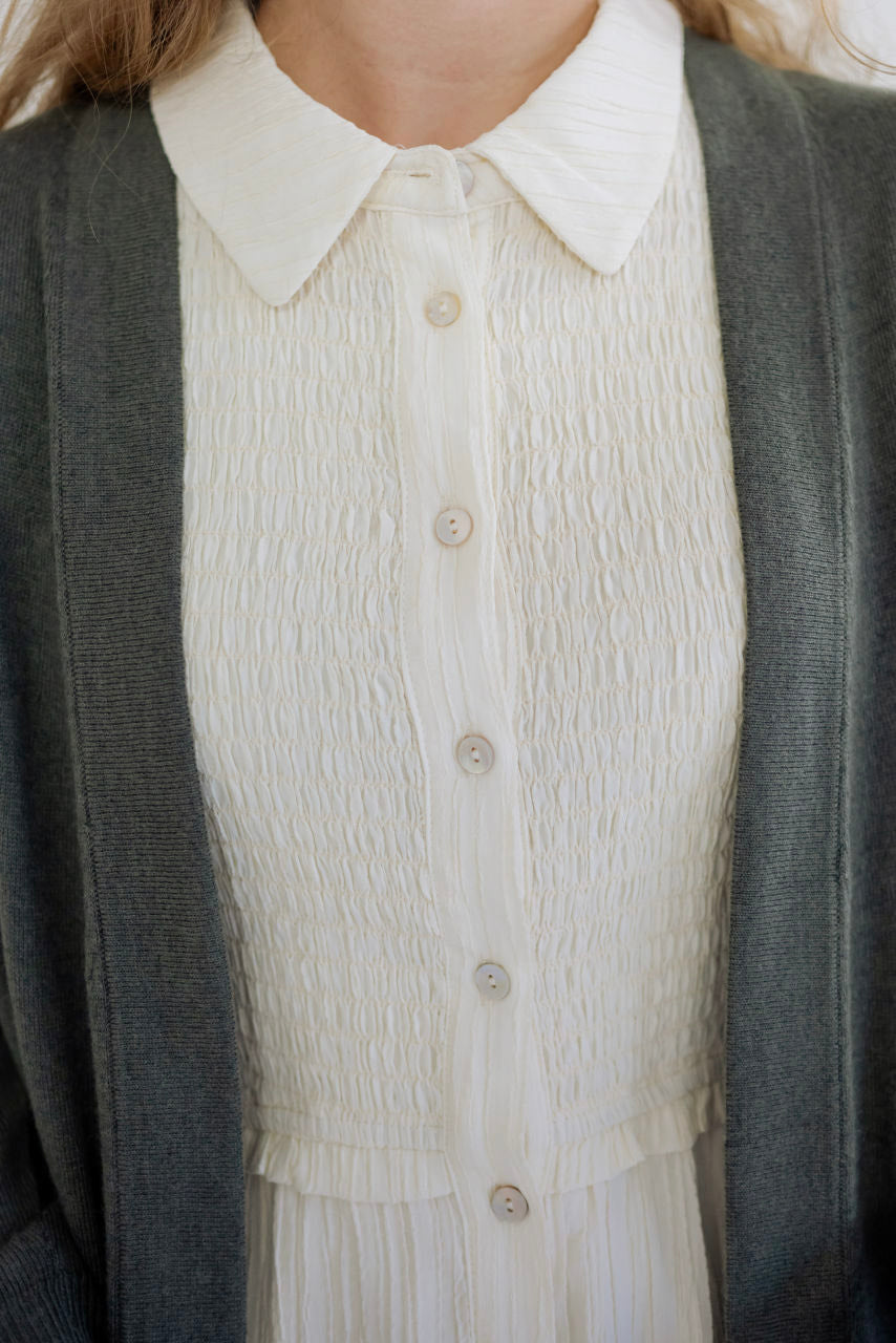 Kacie Open Front Cardigan in Spruce - Kacie Open Front Cardigan in Spruce - S - Salt and Honey