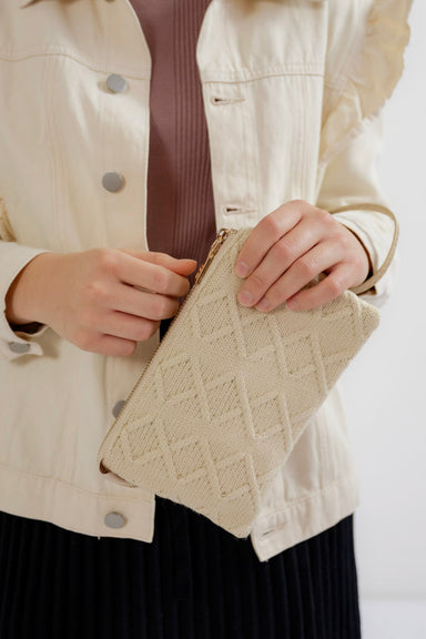 Sweater Textured Wristlet Purse - Sweater Textured Wristlet Purse - Default Title - Salt and Honey
