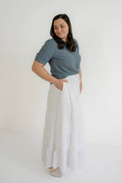 Isla Cotton Gauze Maxi Skirt in Ivory- FINAL SALE - Womens - Bottoms - Skirts