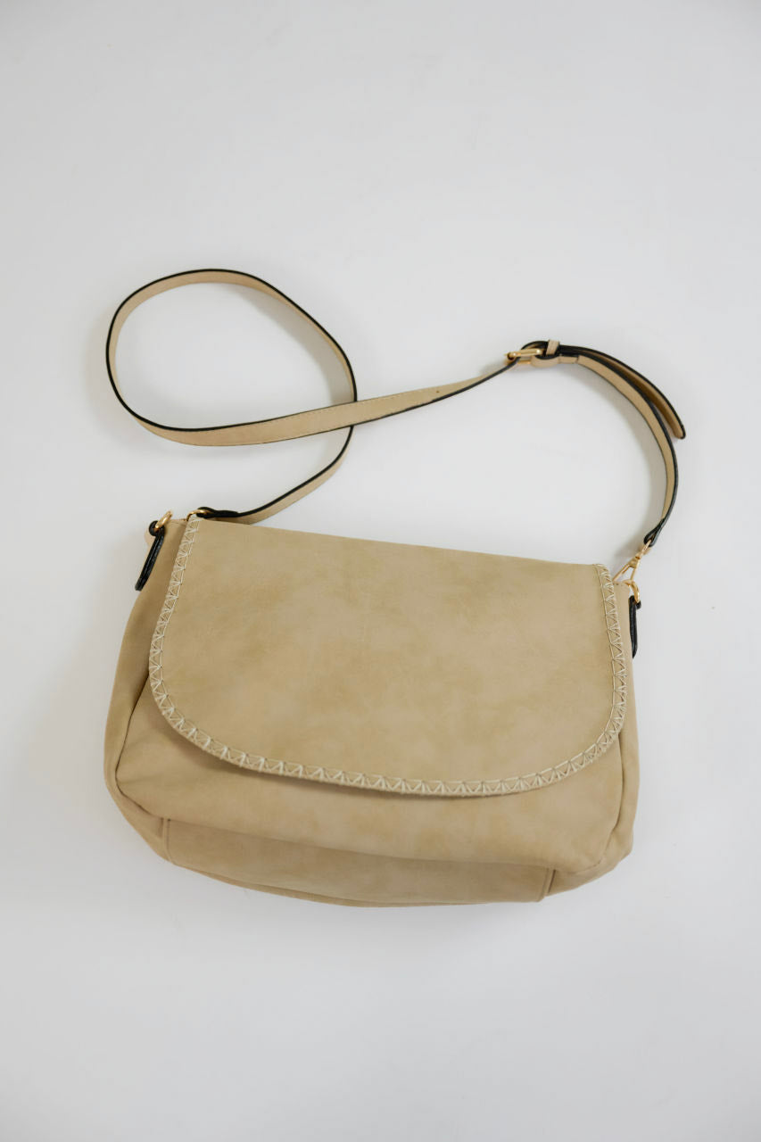 Faux Suede Purse in Cream - Faux Suede Purse in Cream - Default Title - Salt and Honey