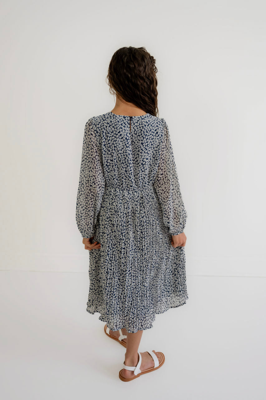 Cora Girls Floral Dress in Navy- FINAL SALE - Girls - Dresses