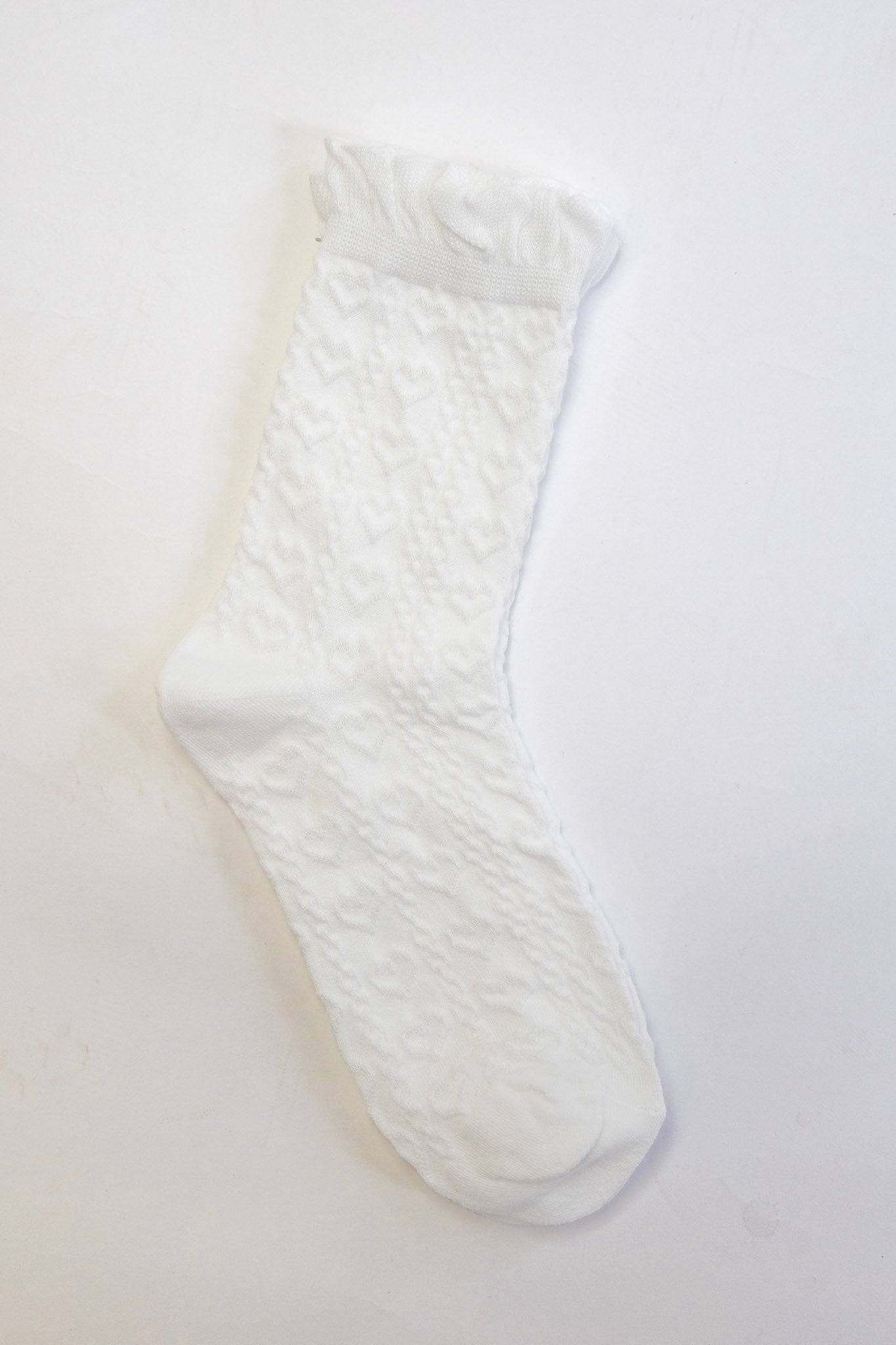 Dainty Heart Socks in Ivory