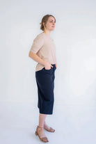 Blythe Midi Denim Skirt in Classic Navy - Blythe Midi Denim Skirt in Classic Navy - XS - Salt and Honey