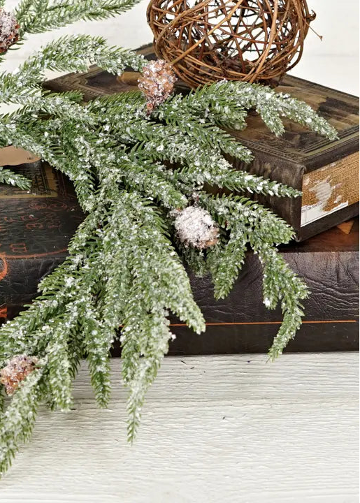 Snowy Soft Touch Norfolk Pine Wreath